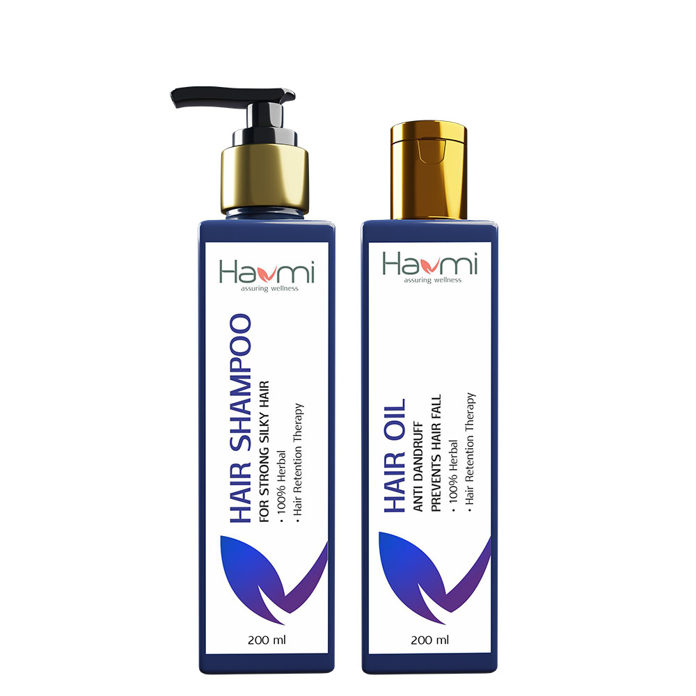 Hair Care Kit                         (1. Hair Oil for Anti Dandruff        2. Hair Shampoo for strong Silky Hair Blue)